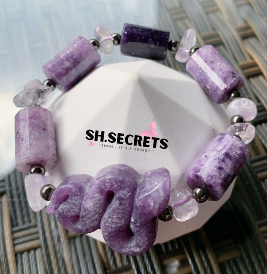 Purple Lepidolite, Amethyst